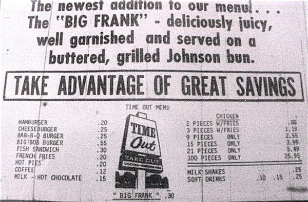 Time Out Chicken Menu